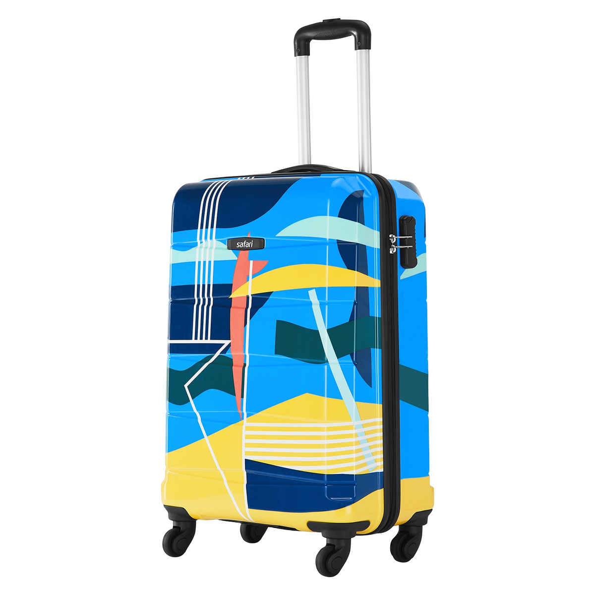 Safari Unisex Polycarbonate 38 L Trolley Bag | Multicolour - S