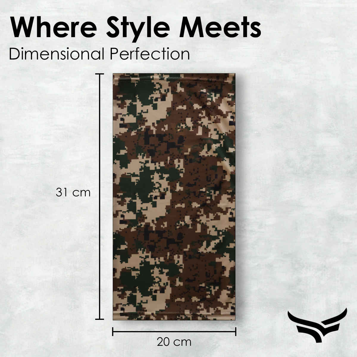 Xtrim Bamboo Bandana Face Mask for UV Protection, Comfort Fit, Breathable, Odour-Free | Camo Green