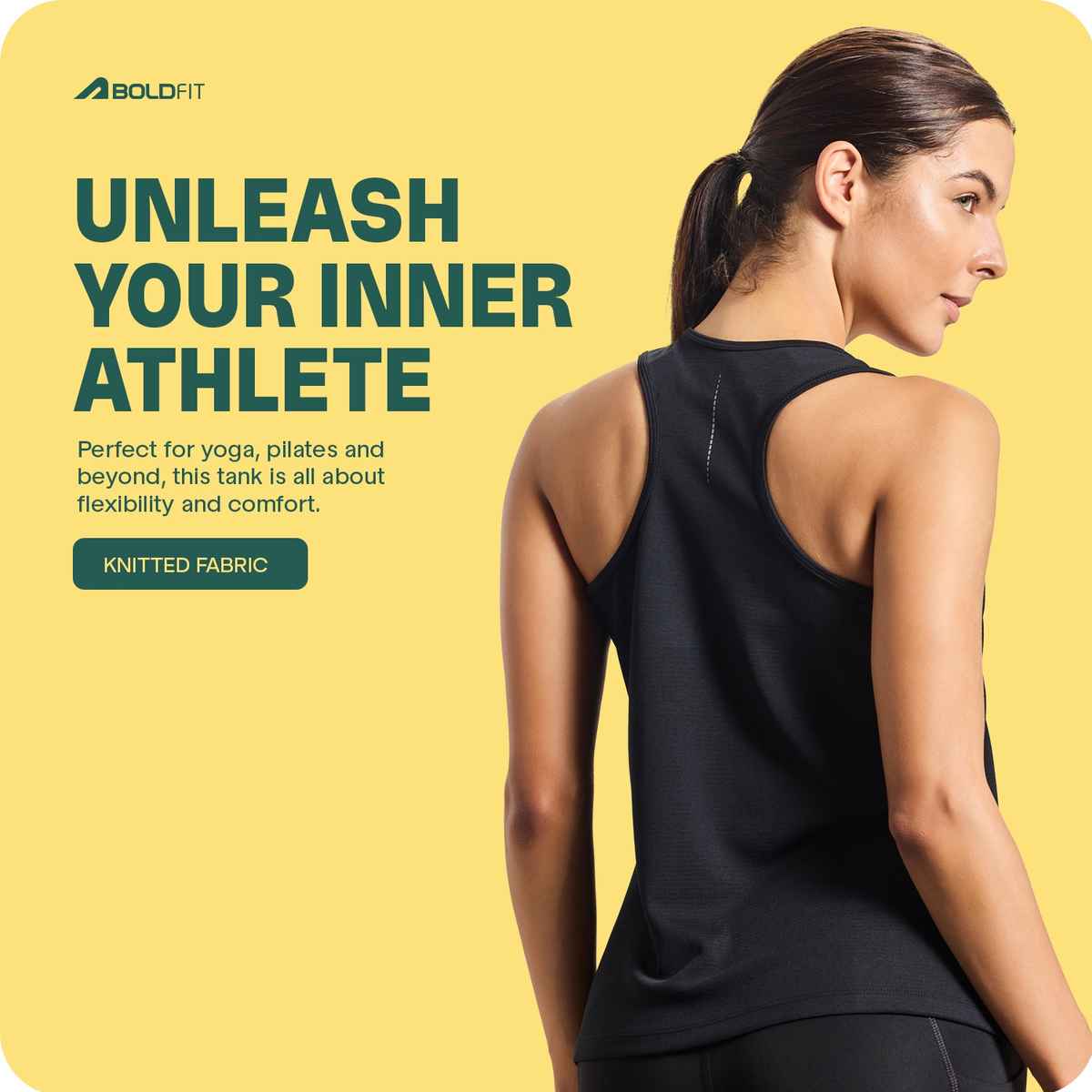 Boldfit Women's Gym Vest Sleeveless Running Lightweight Sports | Black - M