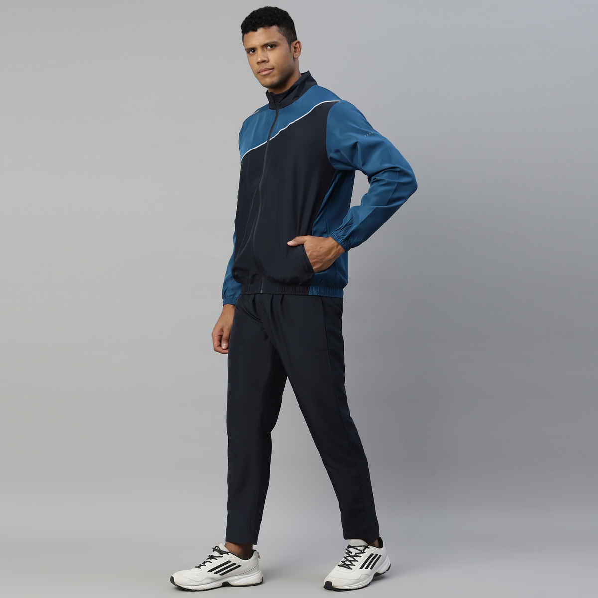 Dida Men's Sports Track Suit | Regular Comfortable Stretchable Dry-Fit | Navy - M
