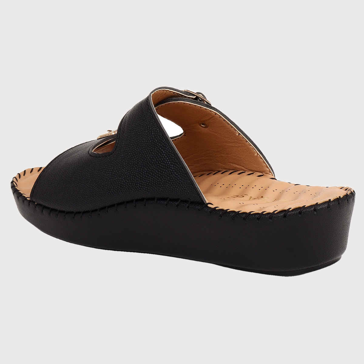 Trase Casual Women's Sandals | Comfortable Slip-On Design - Black | 7 UK