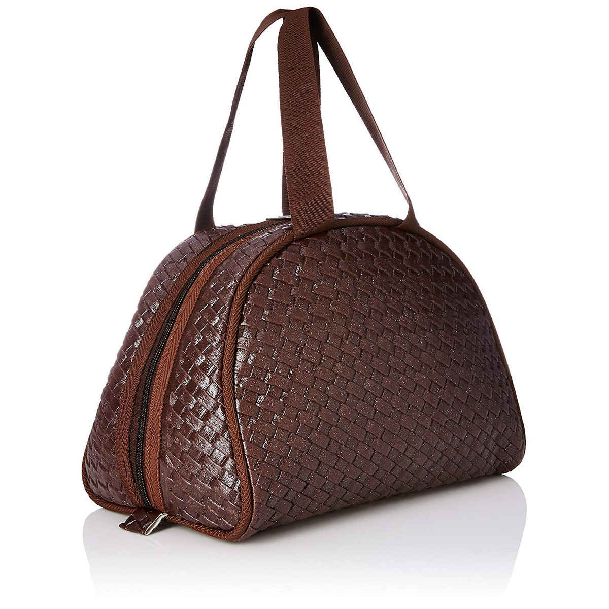 Kuber Industries Leather Toiletry Bag | Water-Resistant Travel Kit & Jewellery Organizer | Brown