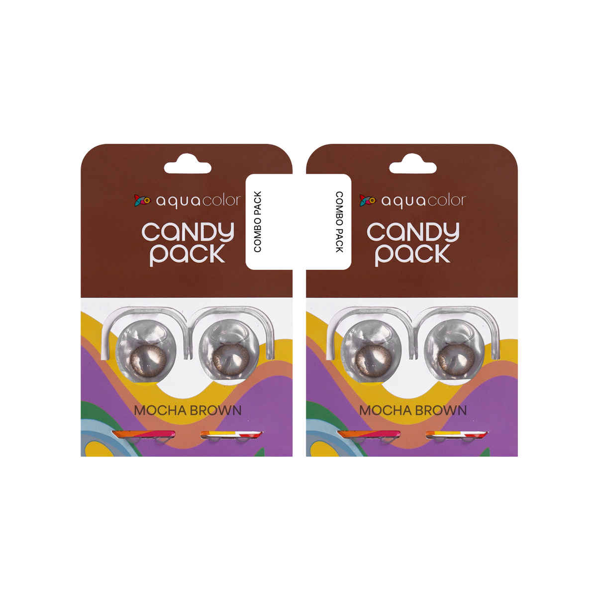 Aquacolor Candy Pack with Zero Power Daily Disposable Lens Mocha Brown