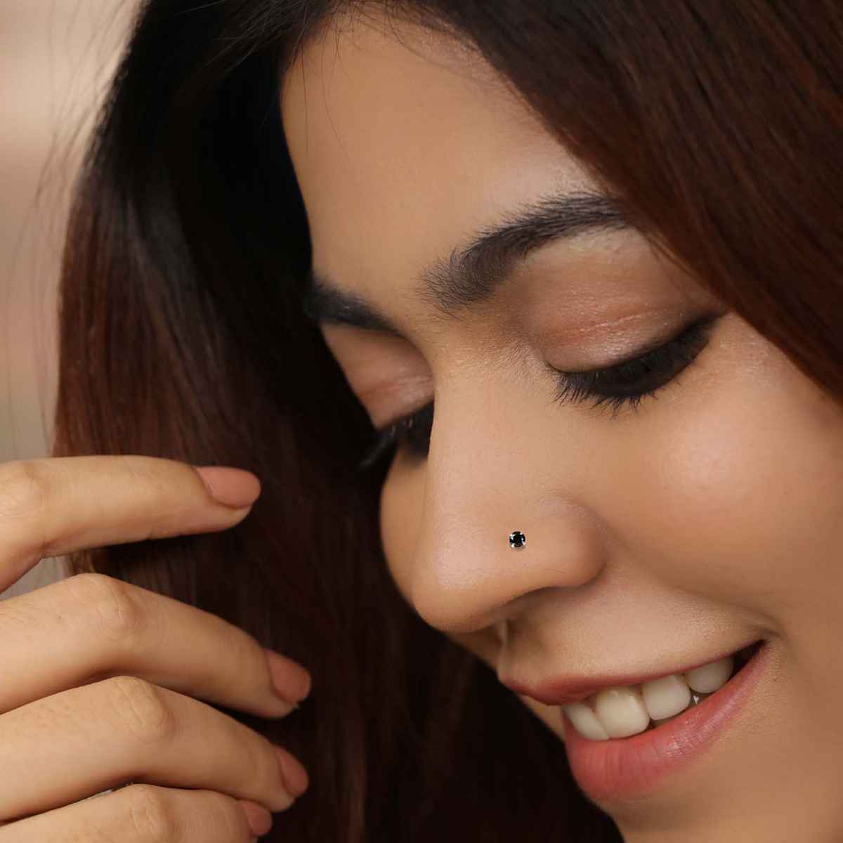 Zavya Dark Duo 925 Sterling Silver Nose Pin Set | Oxidised & Black Stone Designs | CNTH-10008