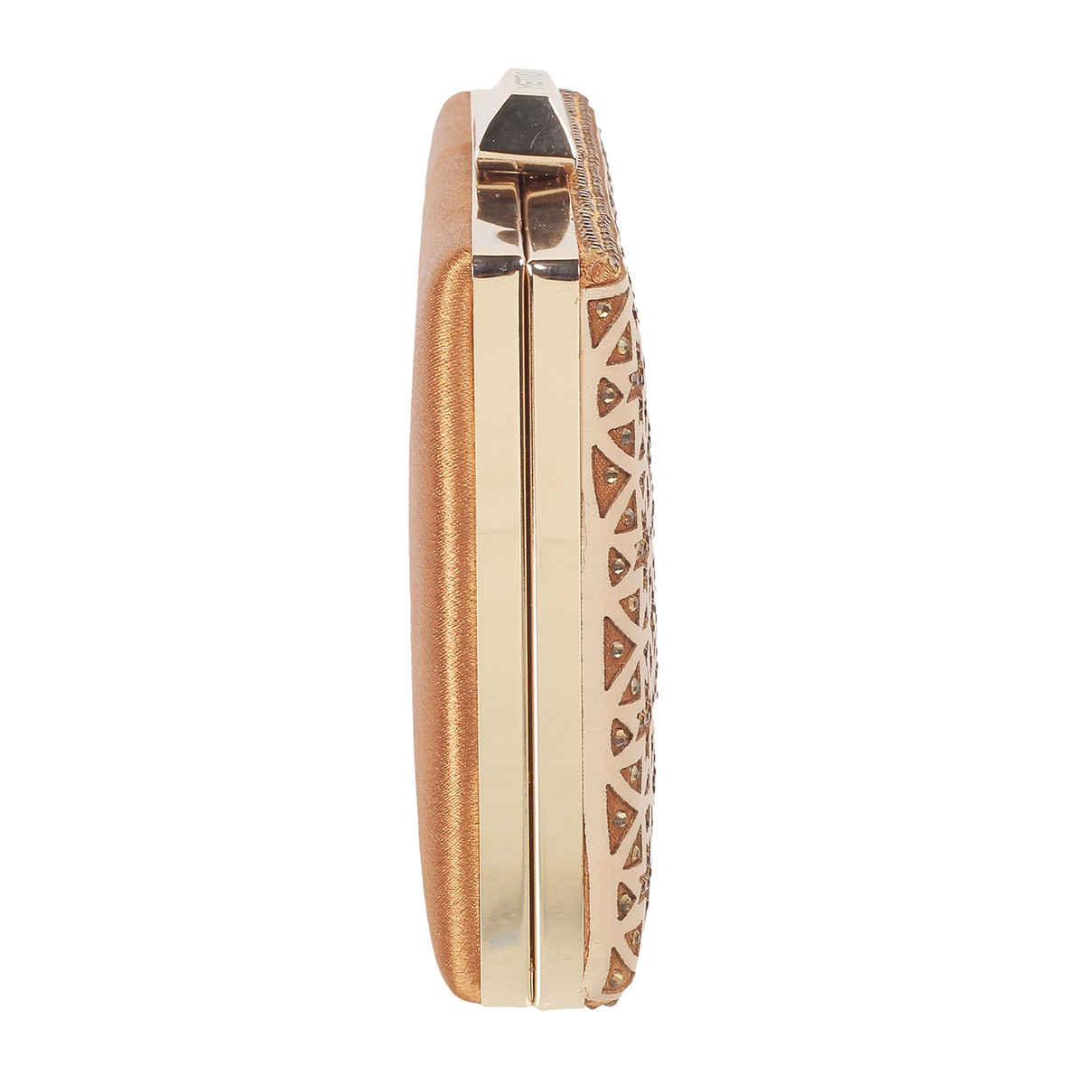 Metro Women's Embellished Faux Leather Clutch | Gold