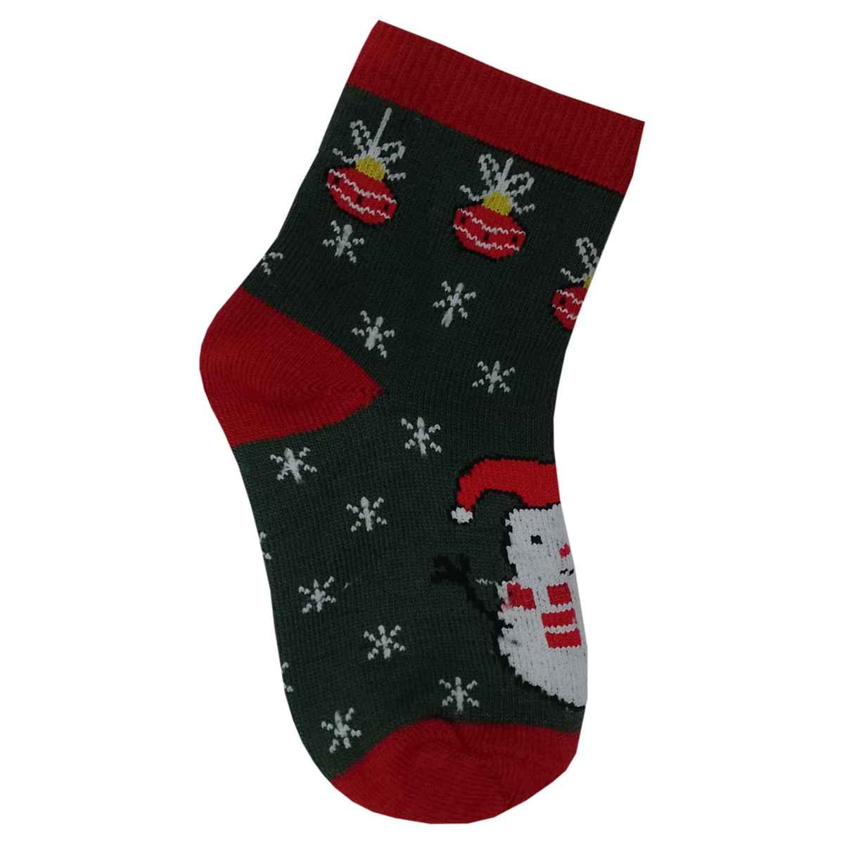 Beyond Unisex Cotton Ankle Length Socks | Green and Navy | 8 - 10 years