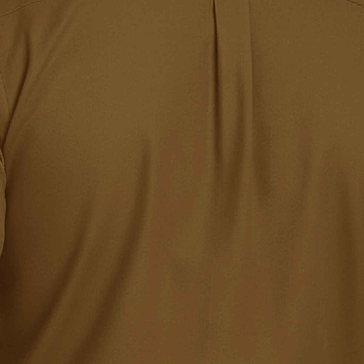 Hancock Men's Slim Fit Solid Button-Down Collar Pure Cotton Casual Shirt | Camel Brown - 42