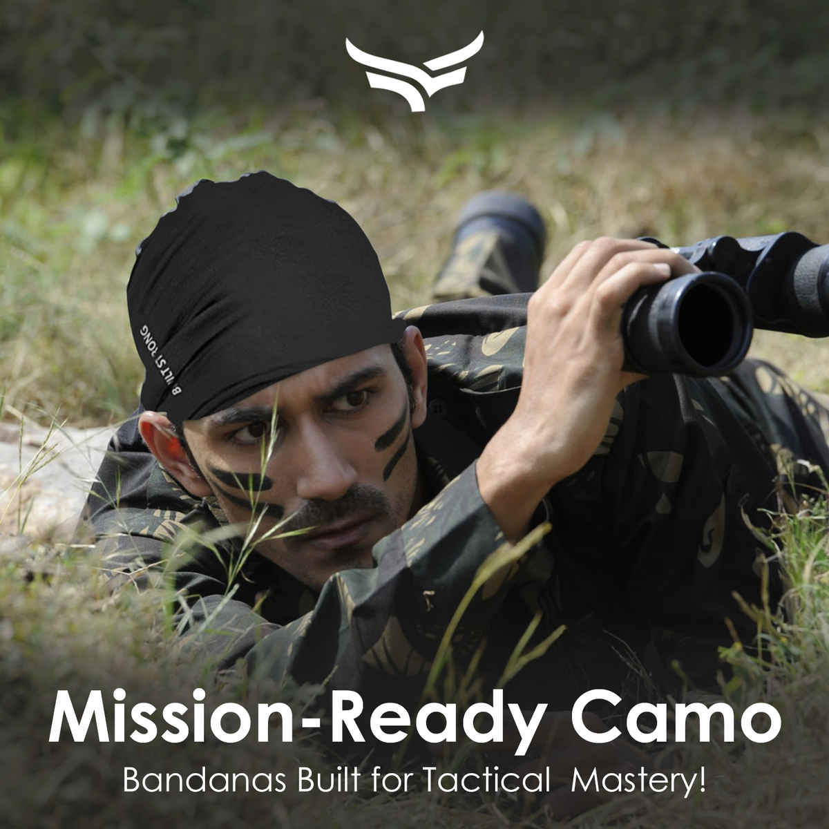 Xtrim Bamboo Bandana Face Mask for Dust & UV Protection, Comfort Fit, Breathable, Odour-Free | Black