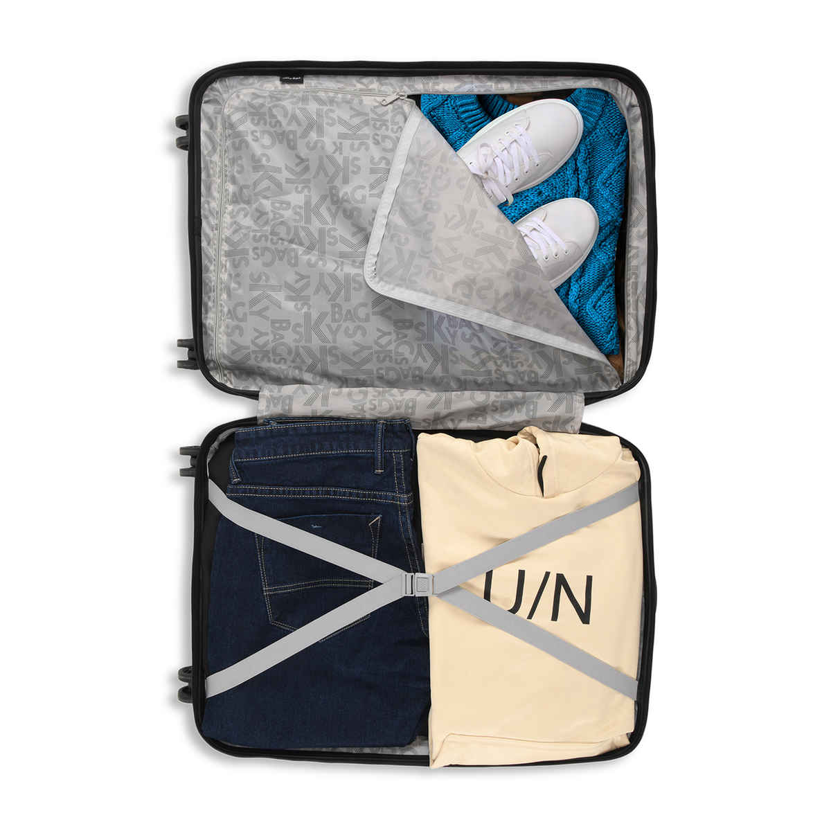 Skybags Unisex Solid PP 100 L Retractable Trolley Bag | Green - S