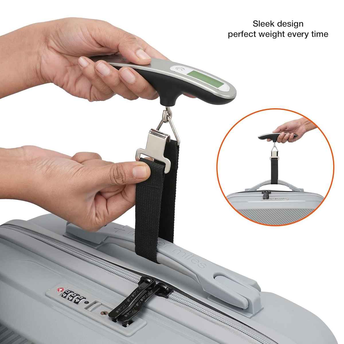 Themisto Th-Ws09 Digital Luggage Weighing Scale, 50Kg Capacity, Tare & Hold Functions