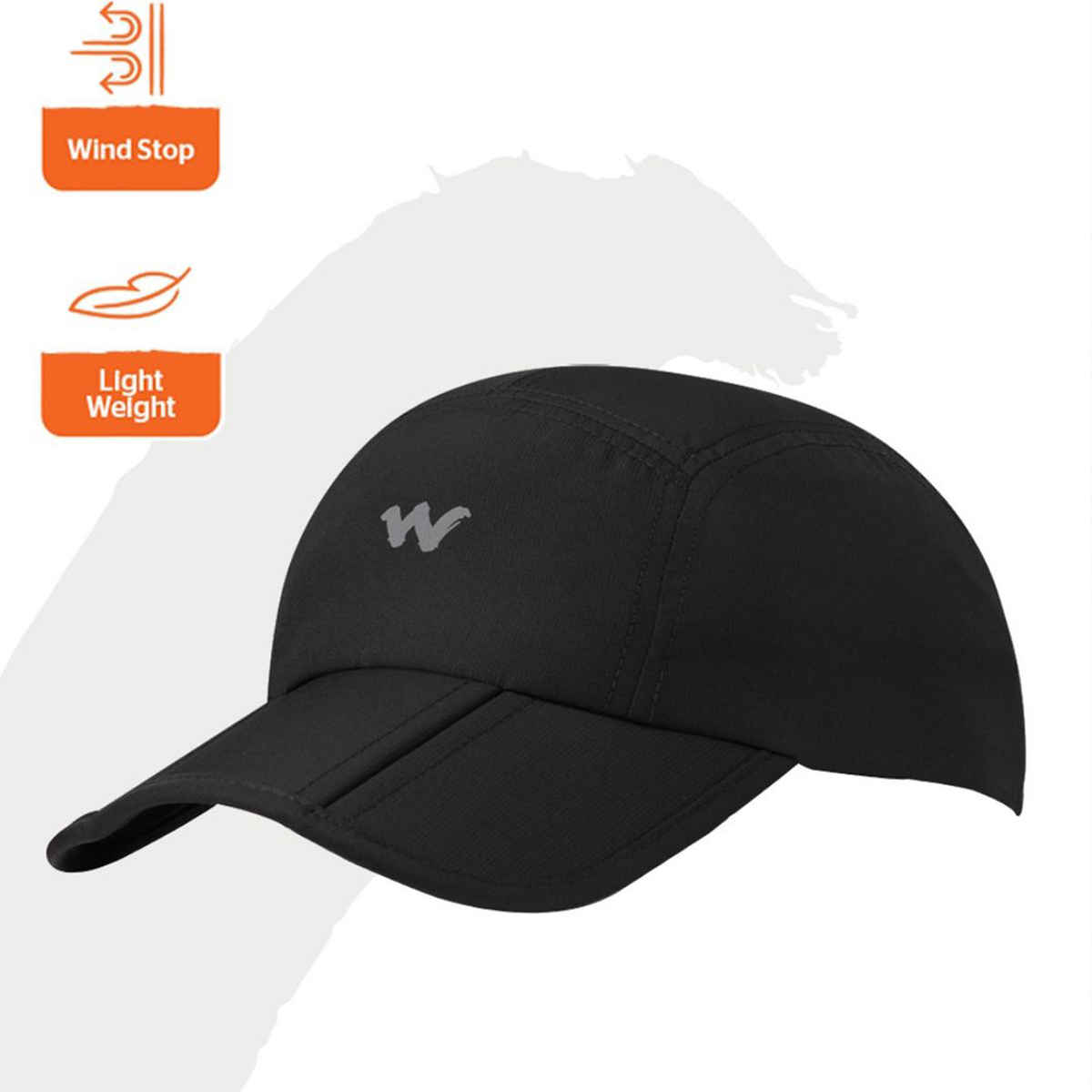 Wildcraft Men's Solid Polyester Cap | Black - Free Size