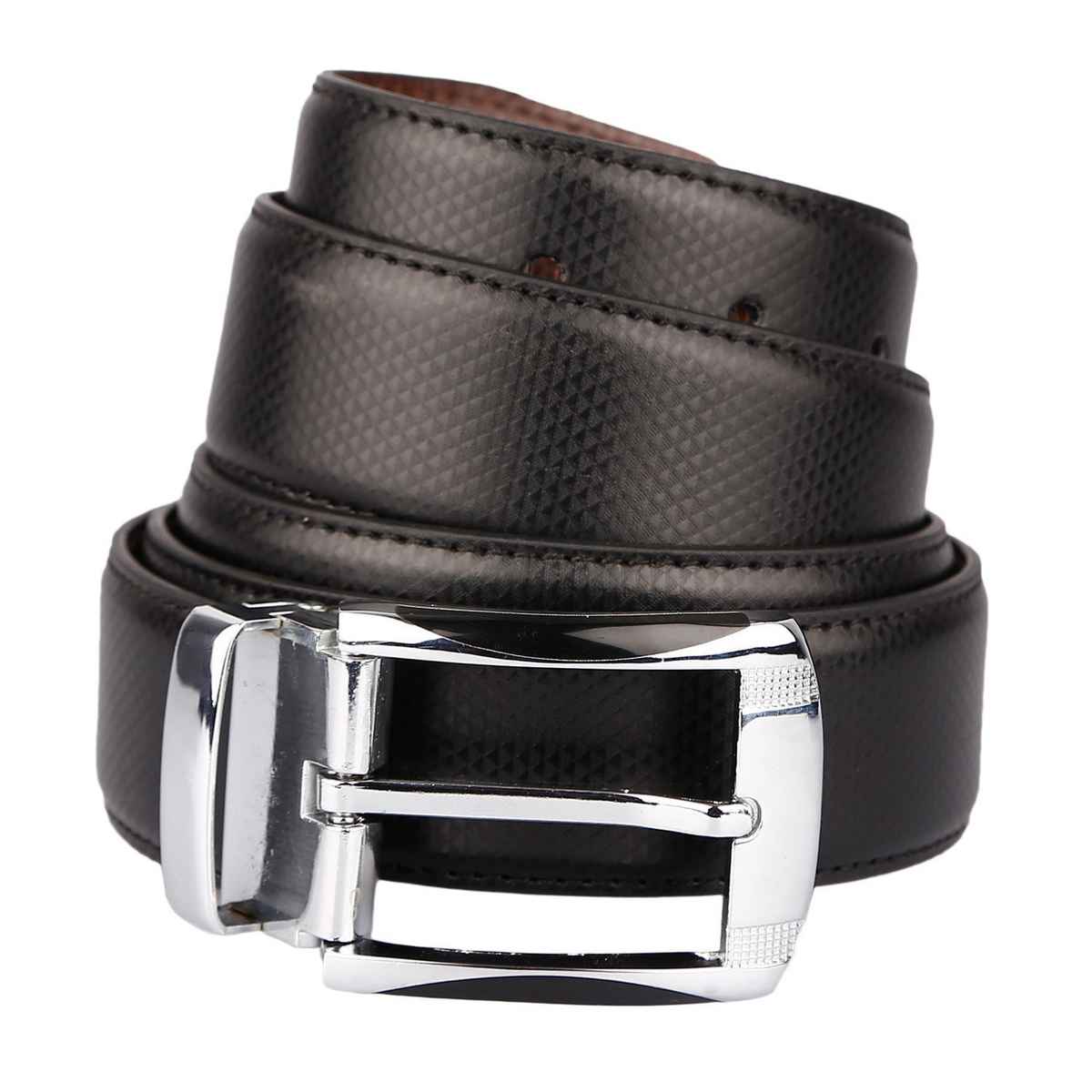 Zoro Men's Solid Vegan Leather Reversible Belt | Black and Brown - 40 Inches