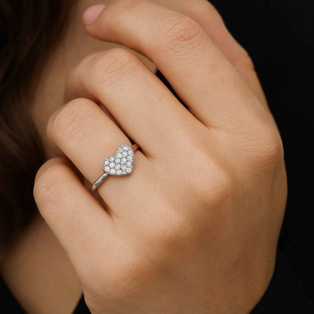 Voylla Valentine's Day Timeless Heart Silver Ring