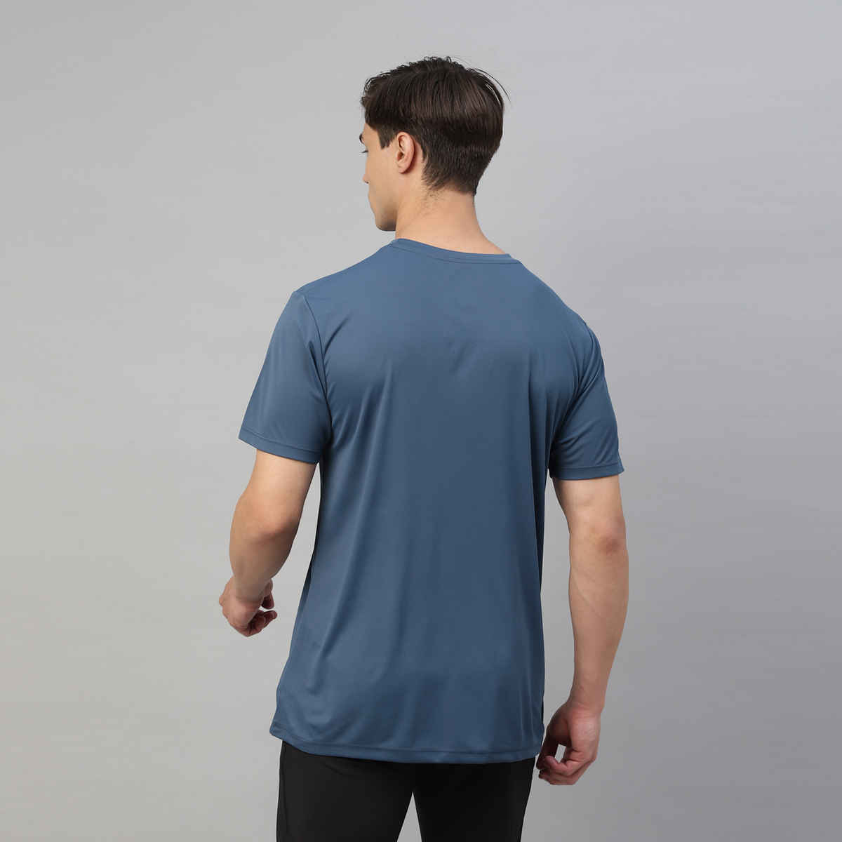 Dida Men's Dry Fit Sports T-Shirt | Comfortable and Stretchable | Bearing Sea - L