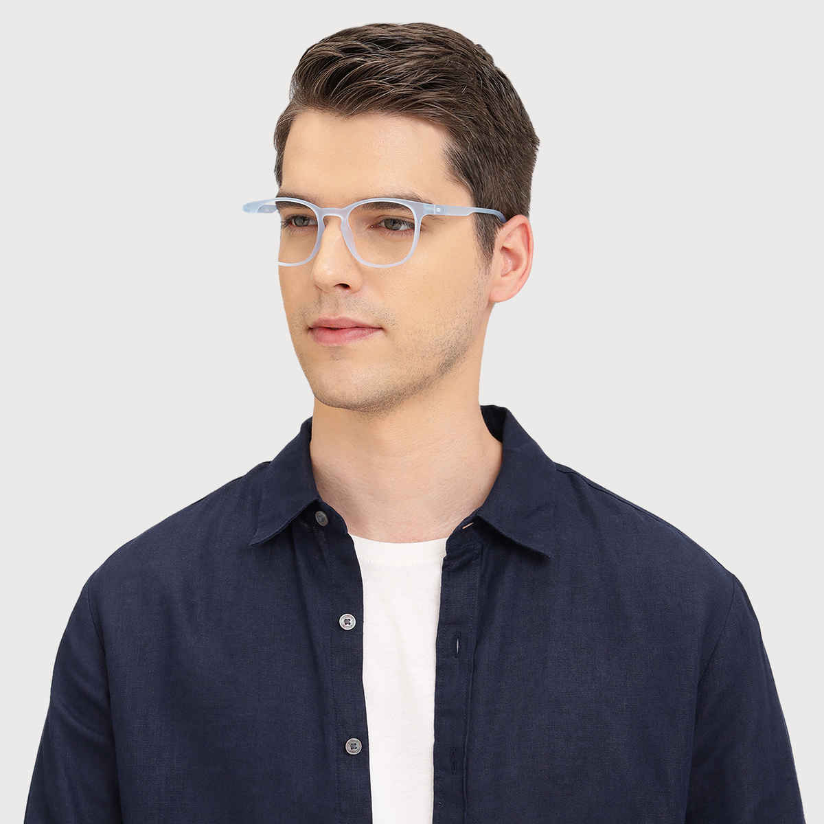 Hustlr Power by Lenskart Unisex TR90 Computer Glasses | Blue Sky - M