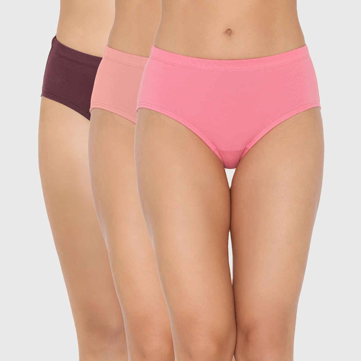 Zivame Women's Medium Rise Full Coverage Hipster Panty | Multicolour - XL