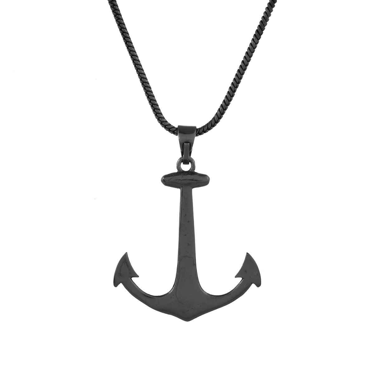 Voylla | Eclipse Anchor Black Trishul Mens Pendant