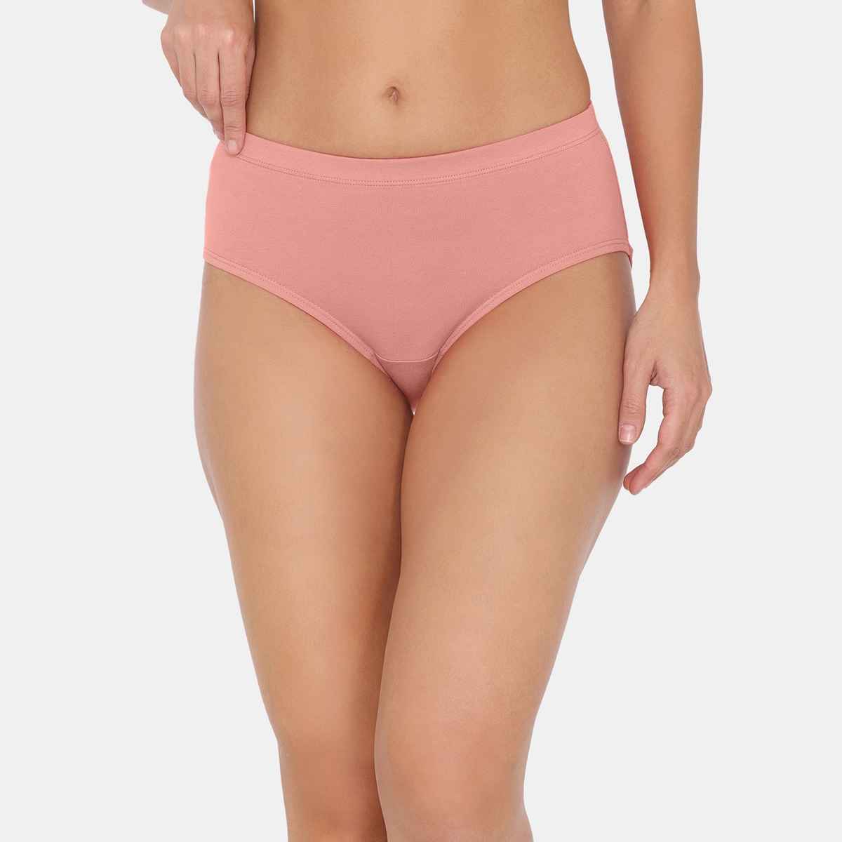Zivame Women's Medium Rise Full Coverage Hipster Panty | Multicolour - M