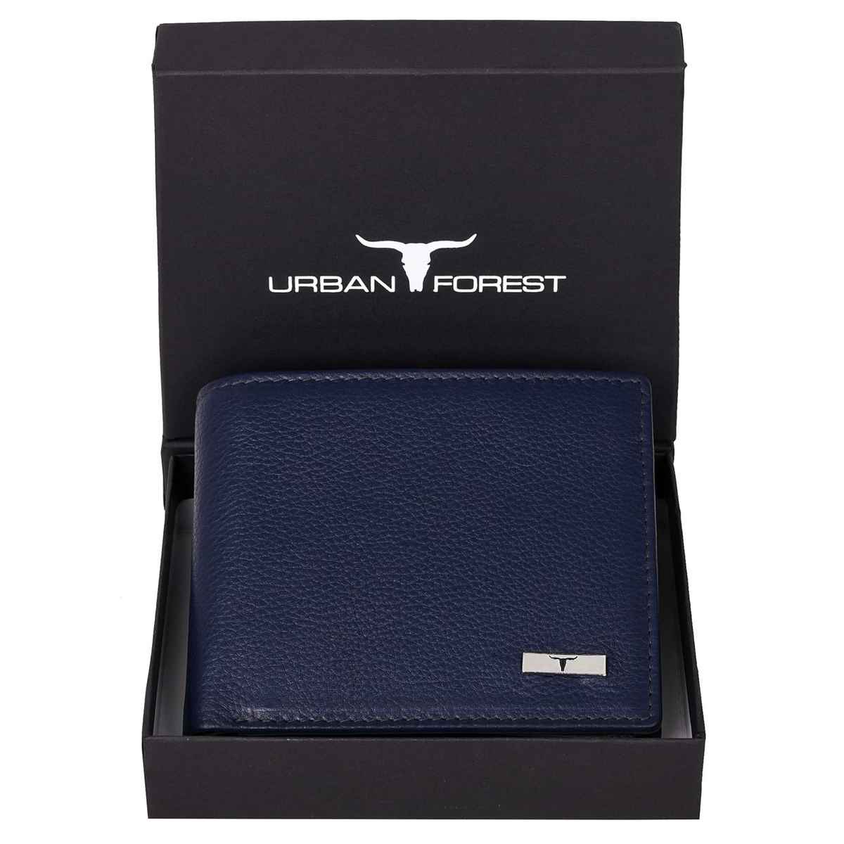 Urban Forest Men's Kyle Leather Wallet | Blue & Grey