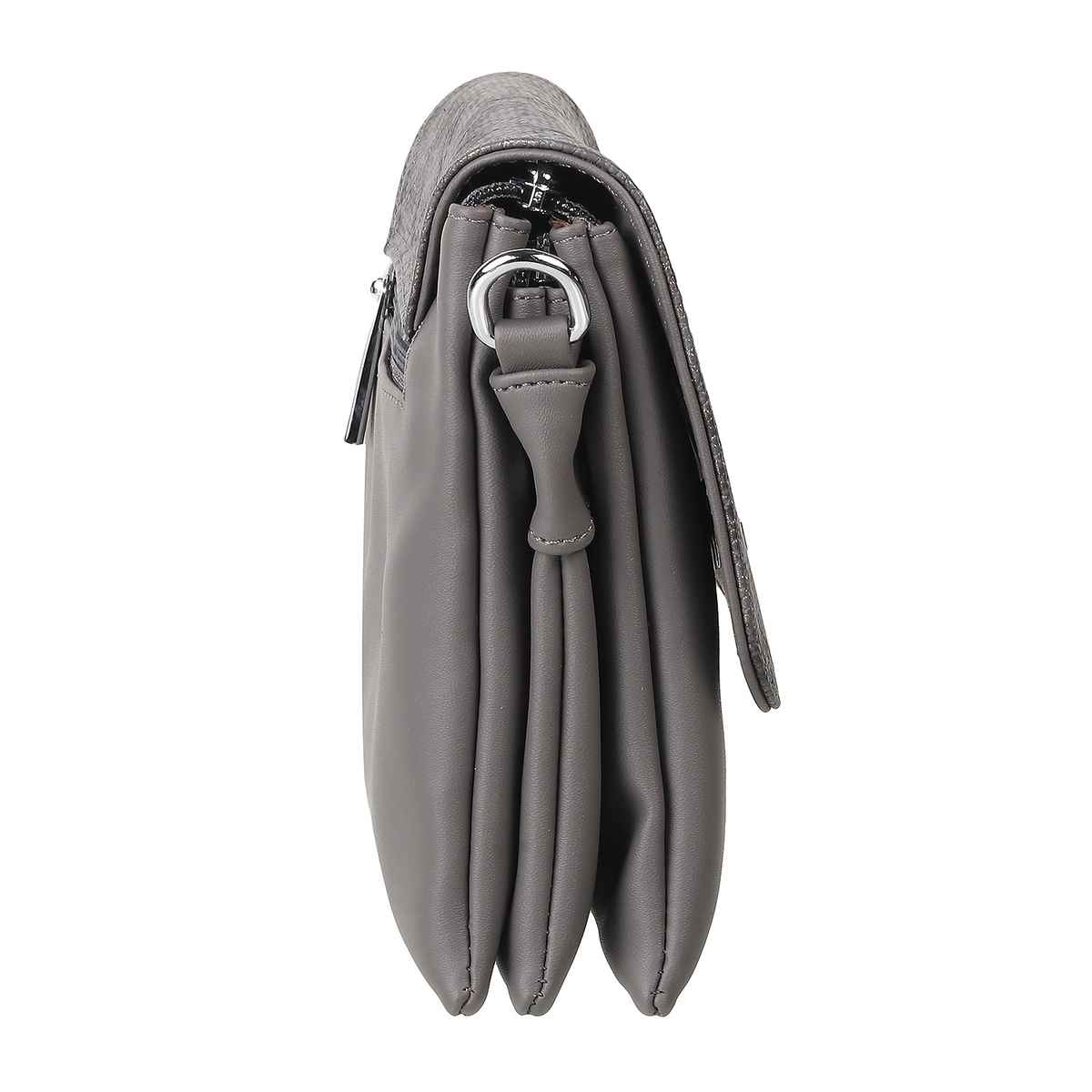 Metro Grey Synthetic Sling Bag for Women | 230-15-14