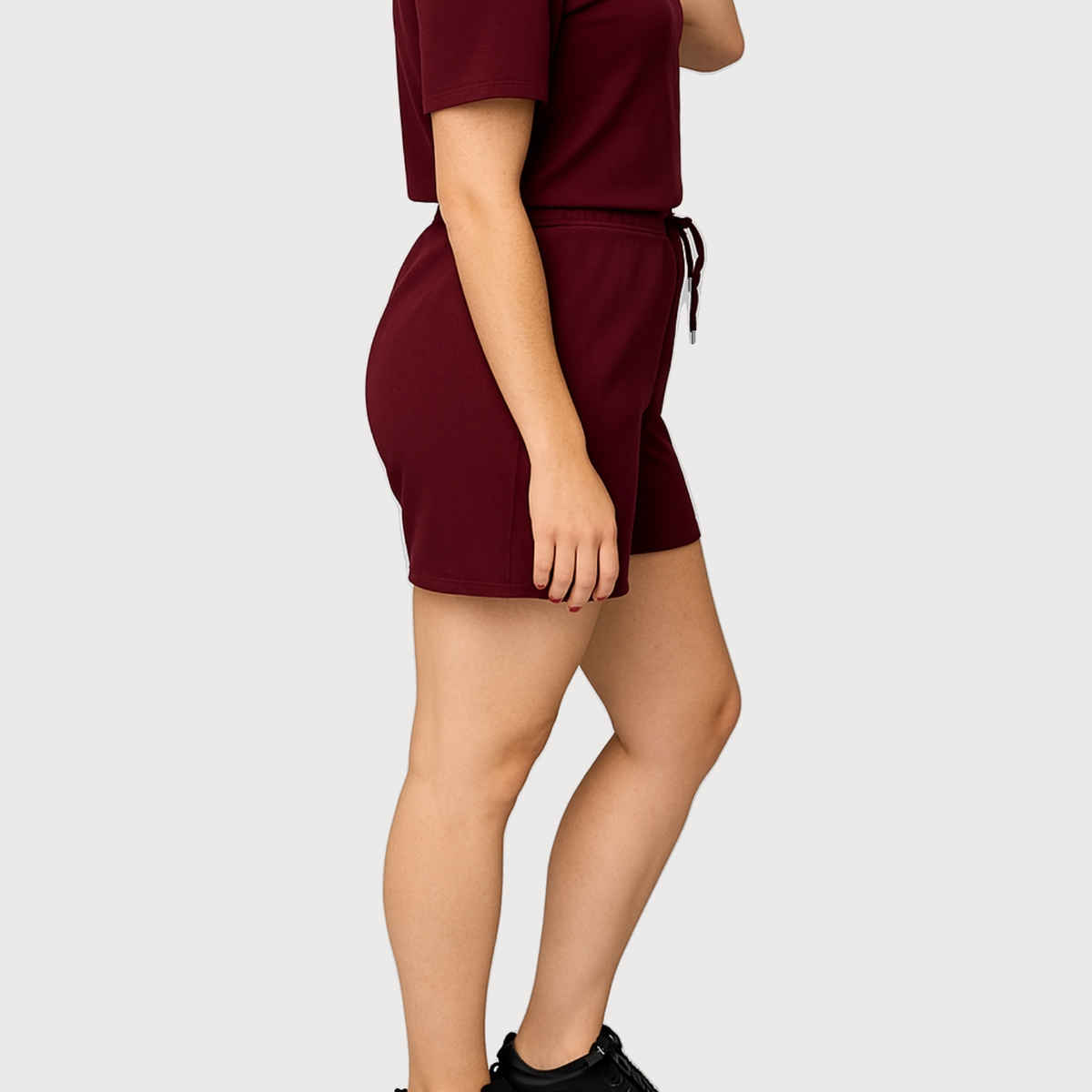 EQL Women's Pure Cotton Shorts | Maroon - XL