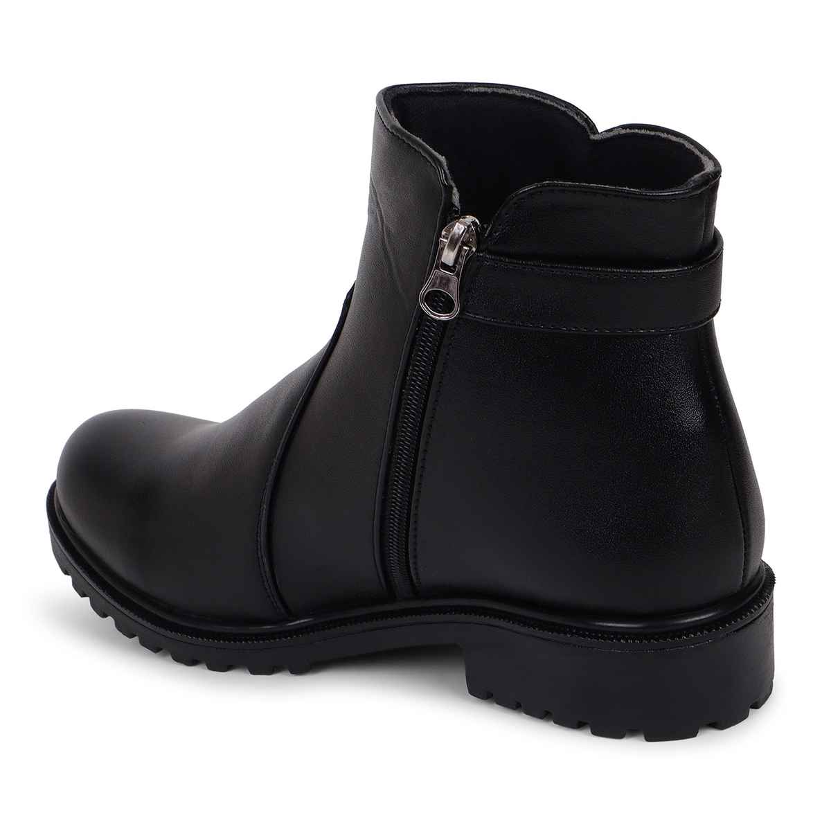Trase Women Stylish Boots With Zipper Closure - Black | 7 UK