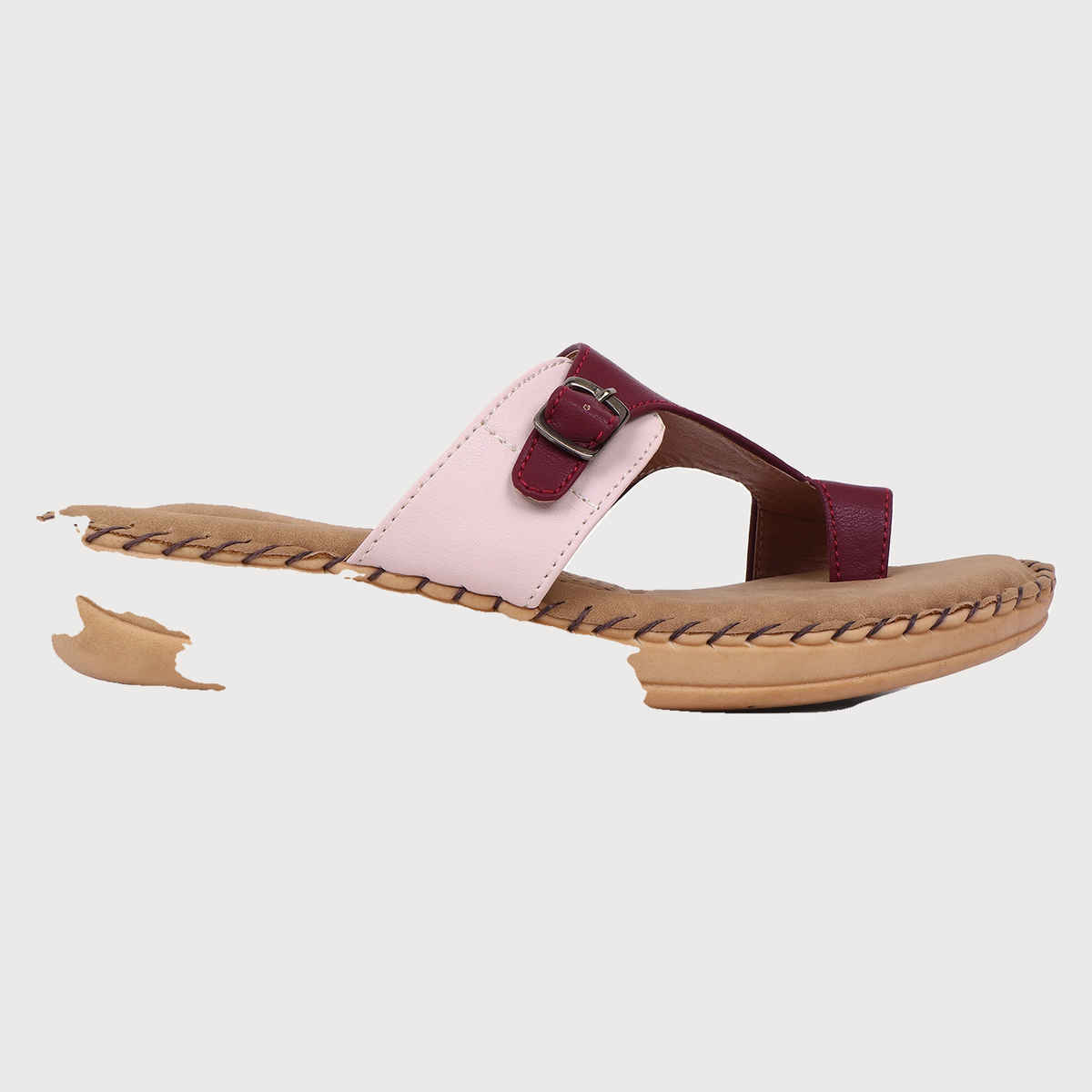 Trase Doctor Ortho Comfortable Slippers For Women | Beige-Maroon | 4 UK