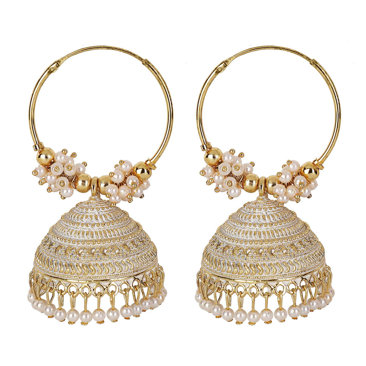 Shining Diva Fashion Latest Stylish Traditional Jhumka Jhumki Earrings for Women & Girls | 13623er