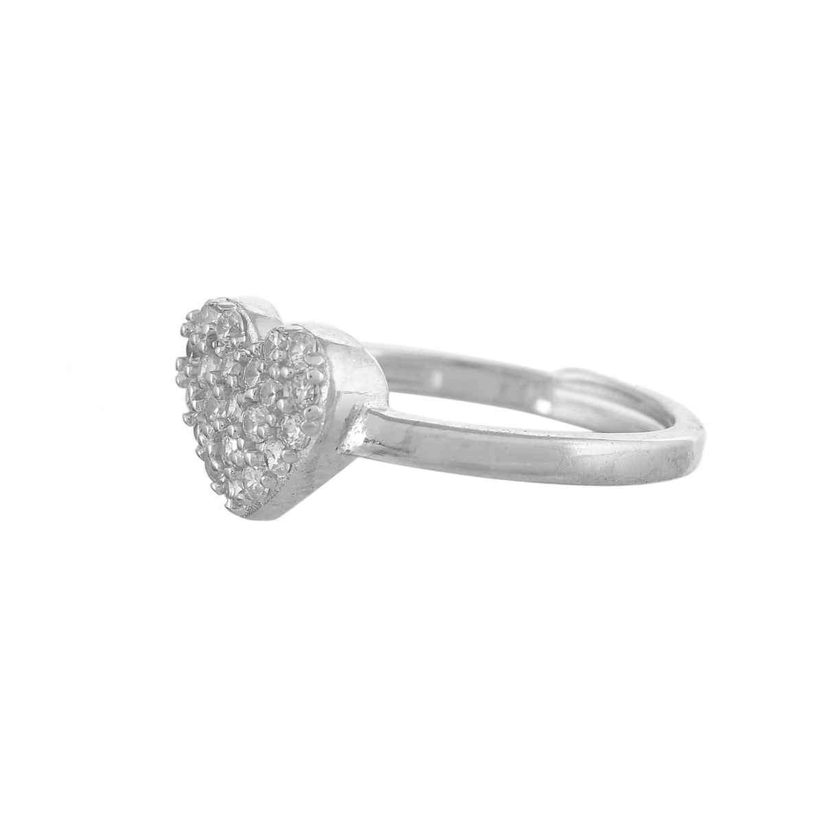 Voylla Valentine's Day Timeless Heart Silver Ring