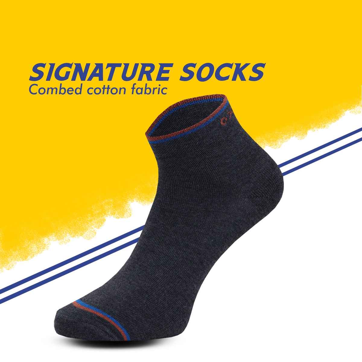 SOXBAE Vetical Striped Men's Ankle Socks | Multicolour - Free Size