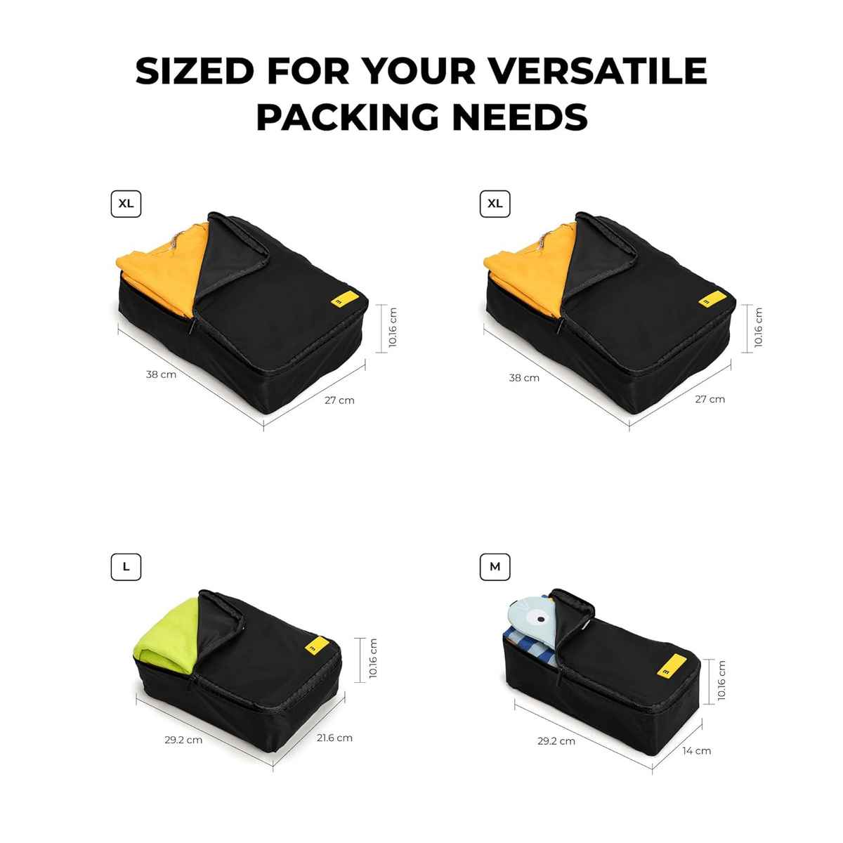 Mokobara Solid Nylon Travel Cubes | Black - One Size