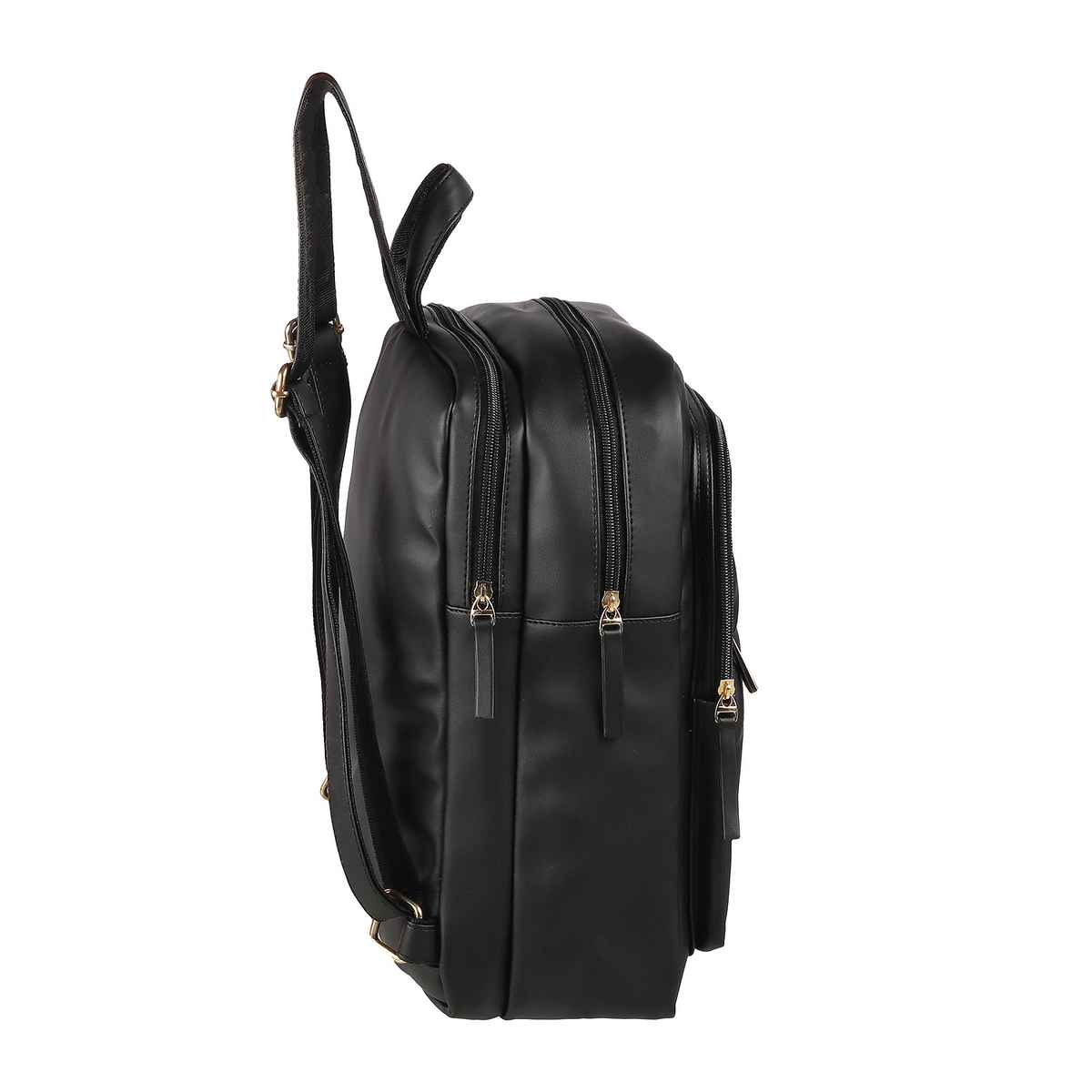 Metro Black Synthetic Bagpack for Women | 66-7806-11