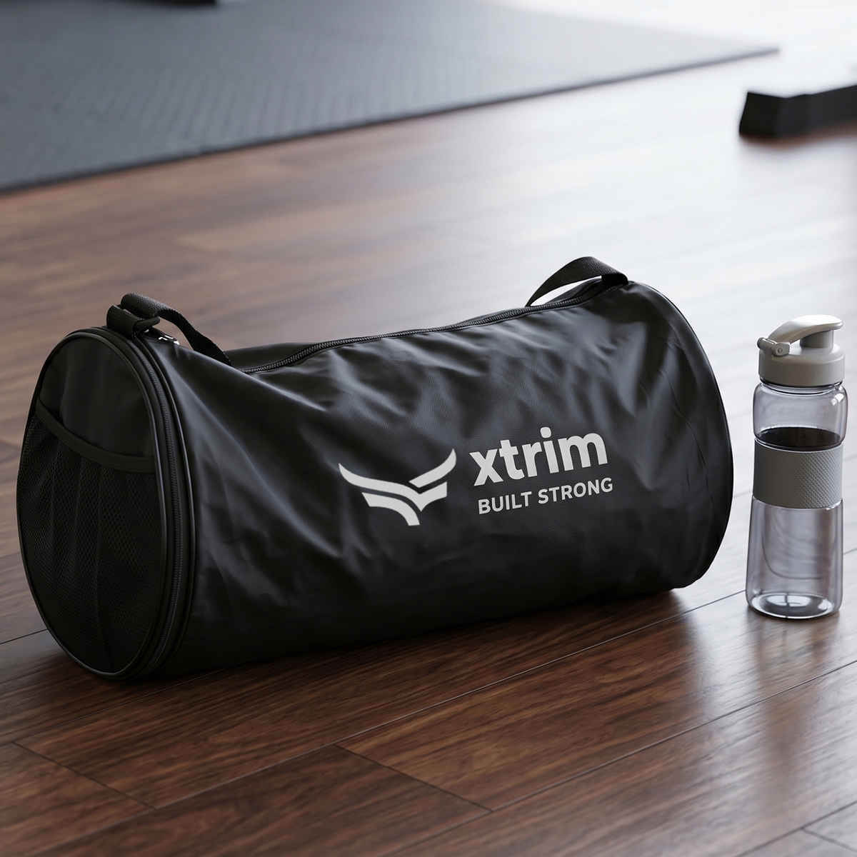 Xtrim Flex Duffle Bag 20L with Shoe Compartment for Men & Women | Gym, Travel & Sports Bag | Black
