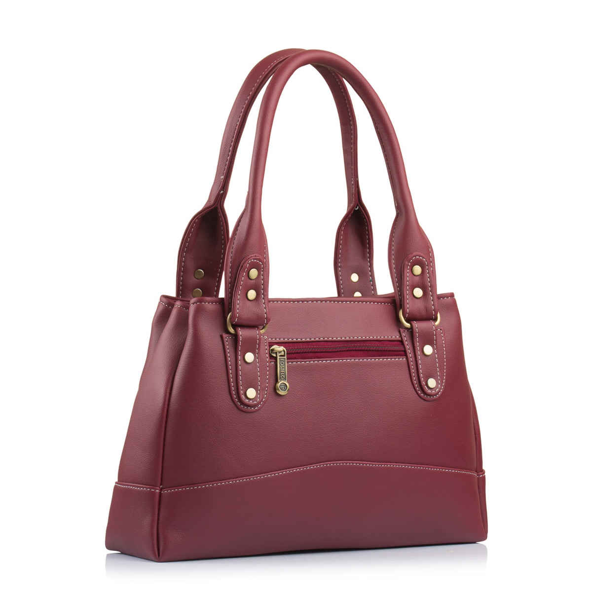 Fostelo Women's Vegan Leather Catlin Handbags Shoulder Hobo Bag Ladies Purse | Maroon | Large