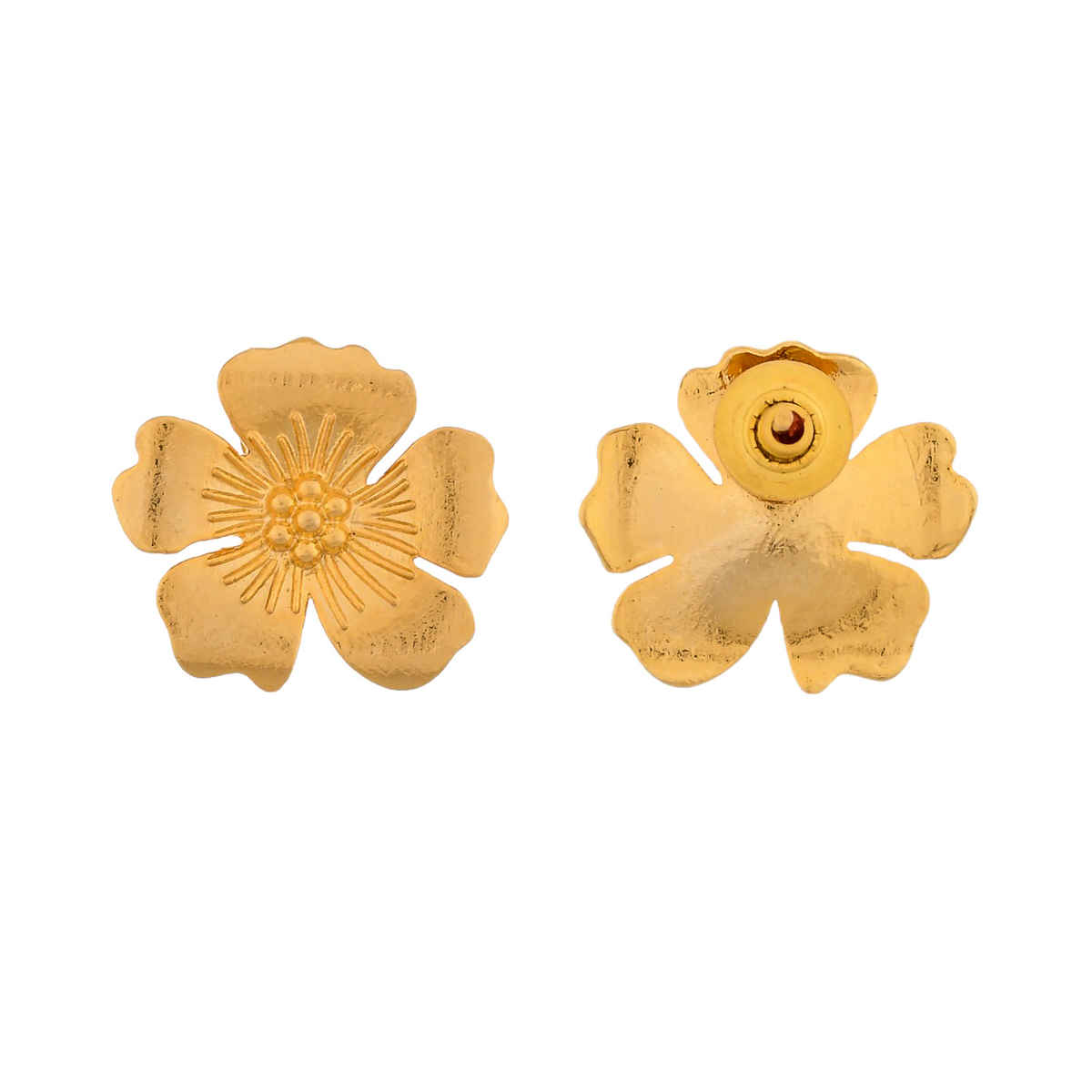 Voylla Hawaii Hibiscus Statement Studs