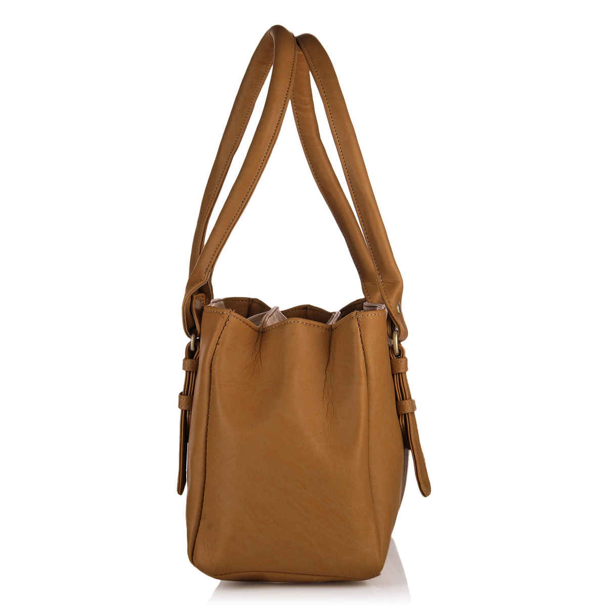 Fostelo Women's Vegan Leather Westside Handbags Shoulder Hobo Bag Ladies Purse | Tan | Large