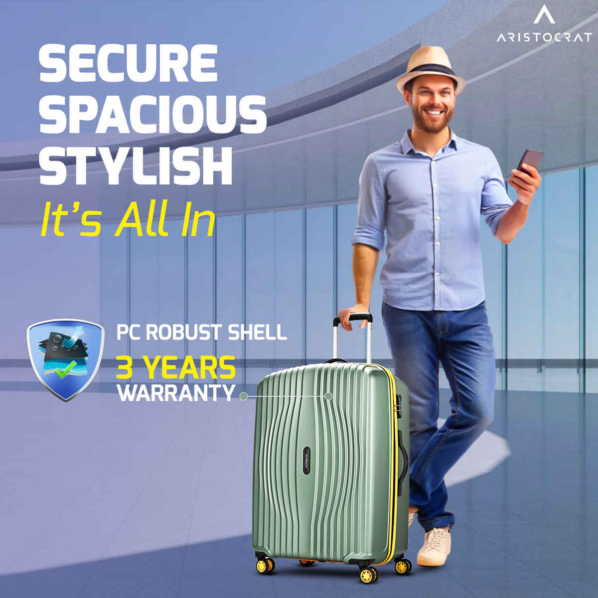 Aristocrat Vortex Plus Trolley | Thyme Green - 75 L