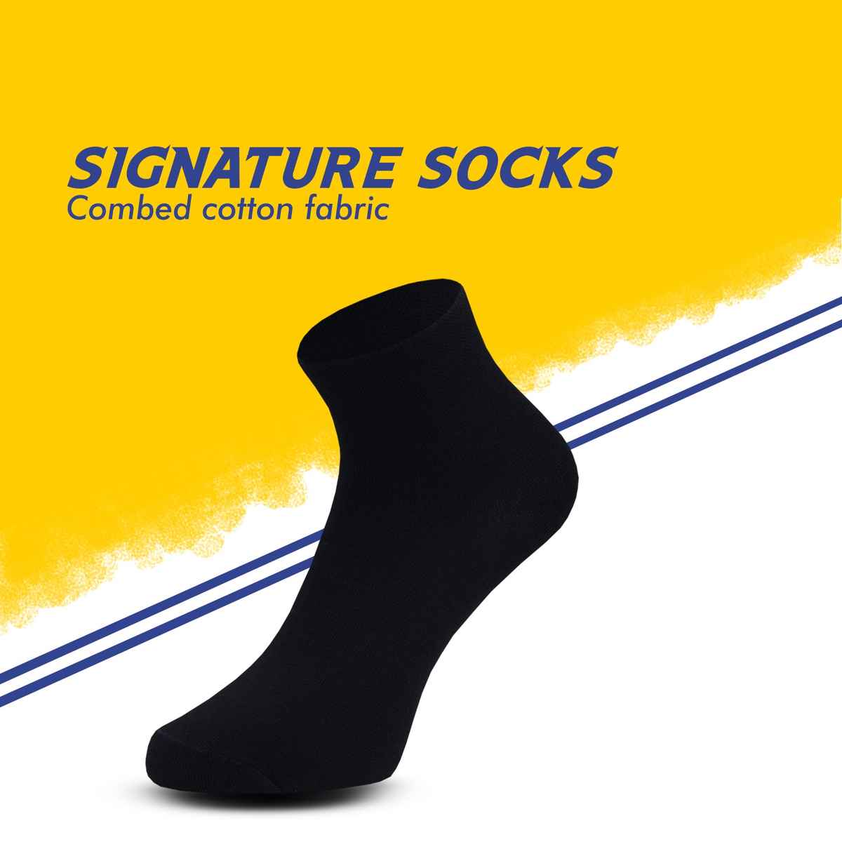 SOXBAE Low Cut Men's Ankle Socks | Black, Blue, and Grey - Free Size