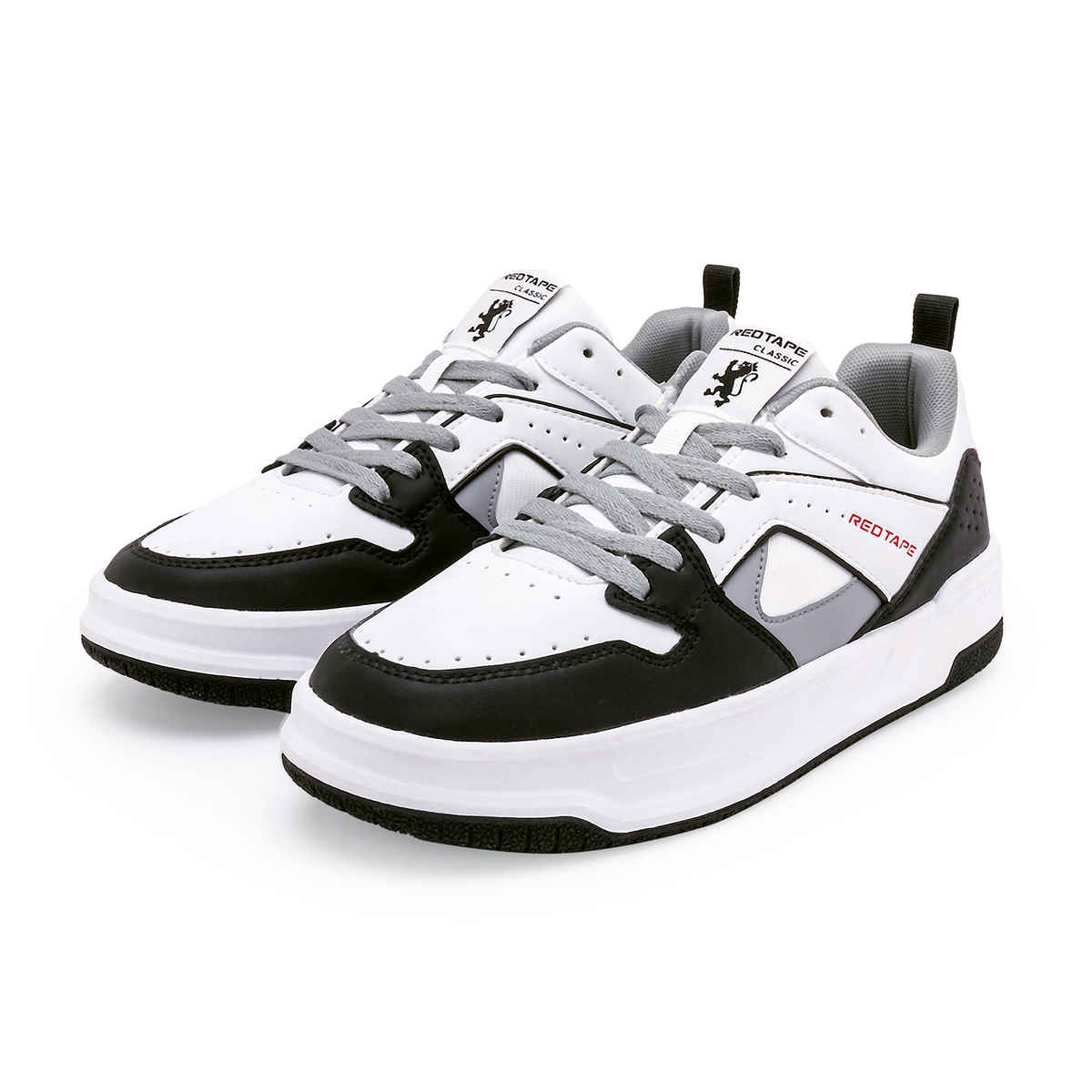 Red Tape Men's Sneakers | RSL0182M | White and Black - UK 9