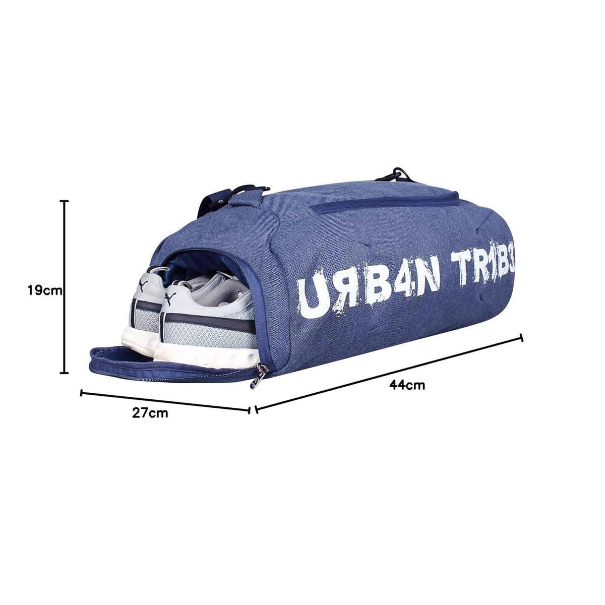 Urban Tribe Unisex Solid Polyester 23 L Gym Bag | Indigo - One Size