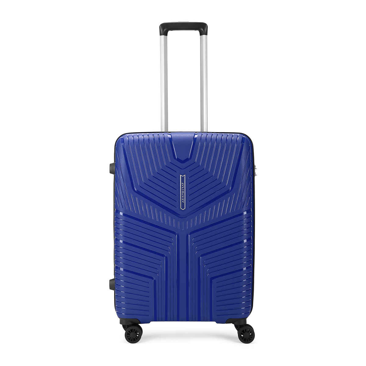 Aristocrat Prime Medium Trolley Bag | Combination Lock | 8 Wheels | Midnight Blue - 65 cm