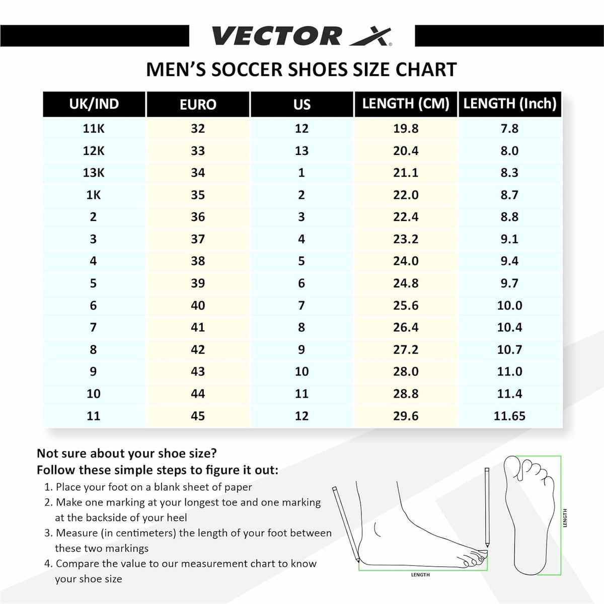 Vector X Kick-X Football Studs For Men Sports And Athletic Soccer Shoes | Black & Silver Size-8