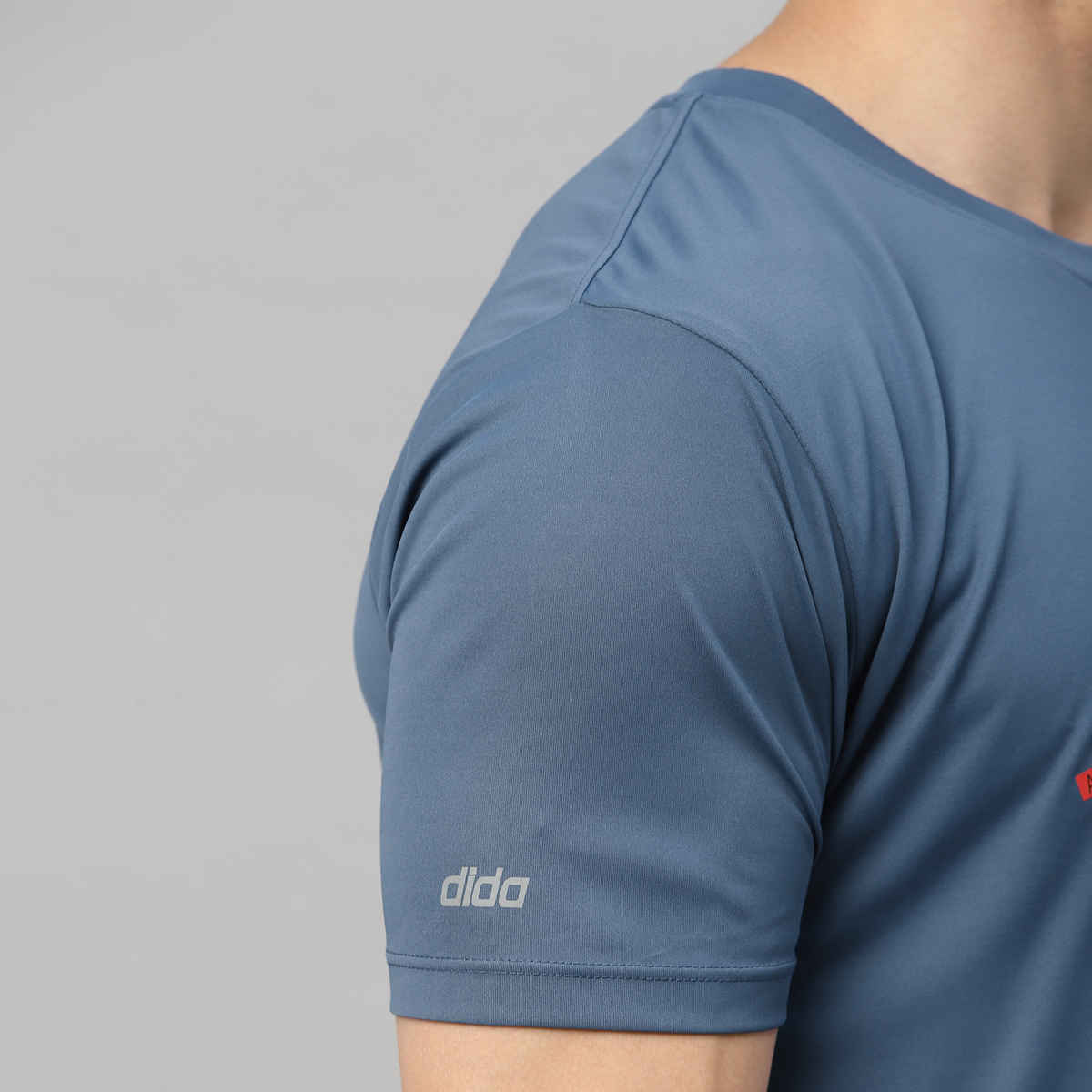 Dida Men's Dry Fit Sports T-Shirt | Comfortable and Stretchable | Bearing Sea - L