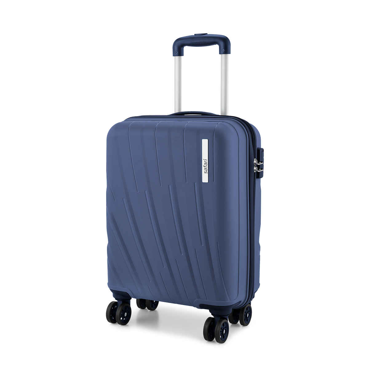 Safari Vamos Cabin Trolley Bag, 8 Wheels, Hard, Polypropylene | Cyan - 55cm