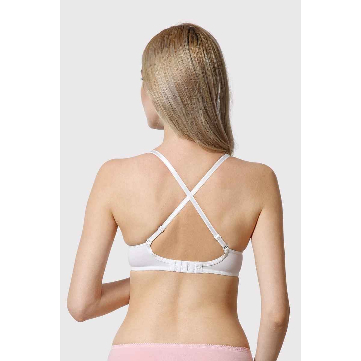 Van Heusen Women White Solid Anti Bacterial Wireless Bra |32C