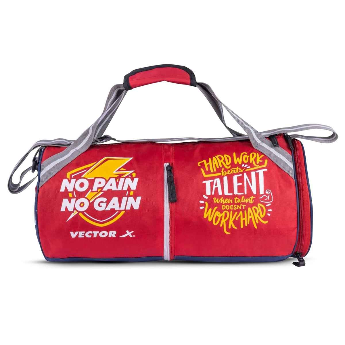 Vector X Unisex Polyester 22 L Gym Duffel Bag | Red
