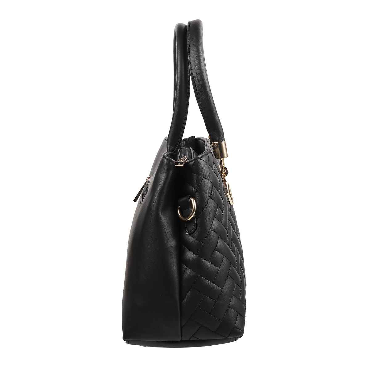 Metro Women's Sleek PU Satchel | Black - XL