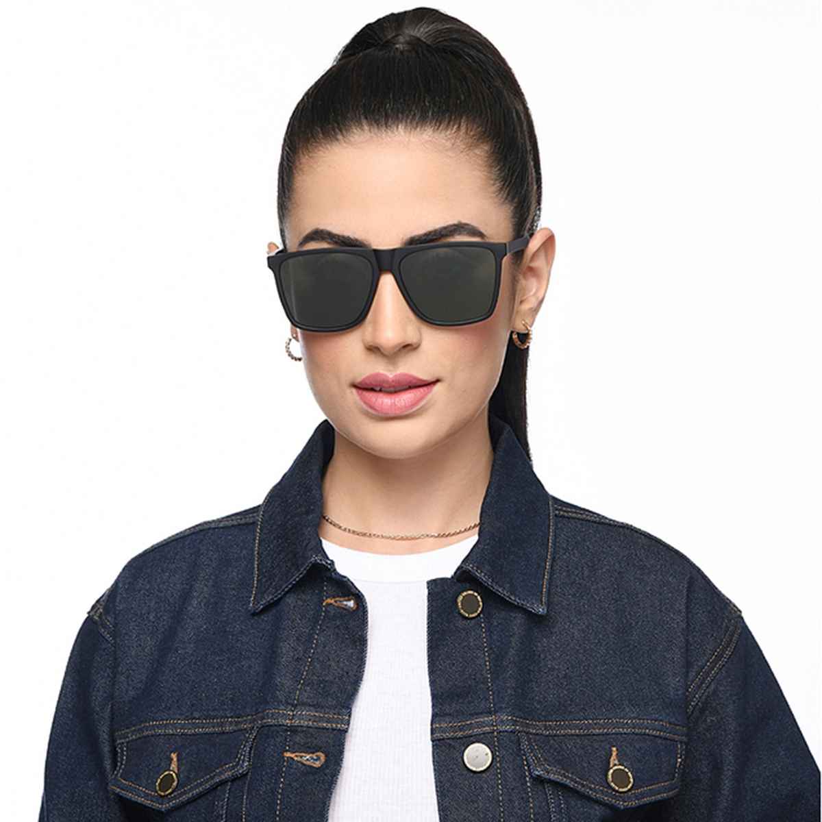 Vincent Chase By Lenskart Athleisure | Polarized Sunglasses | Square | Large-145mm | Black-Green