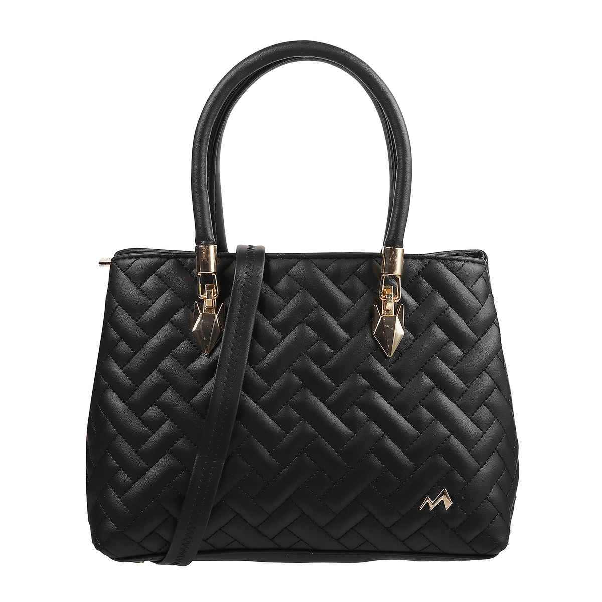 Metro Women's Sleek PU Satchel | Black - XL