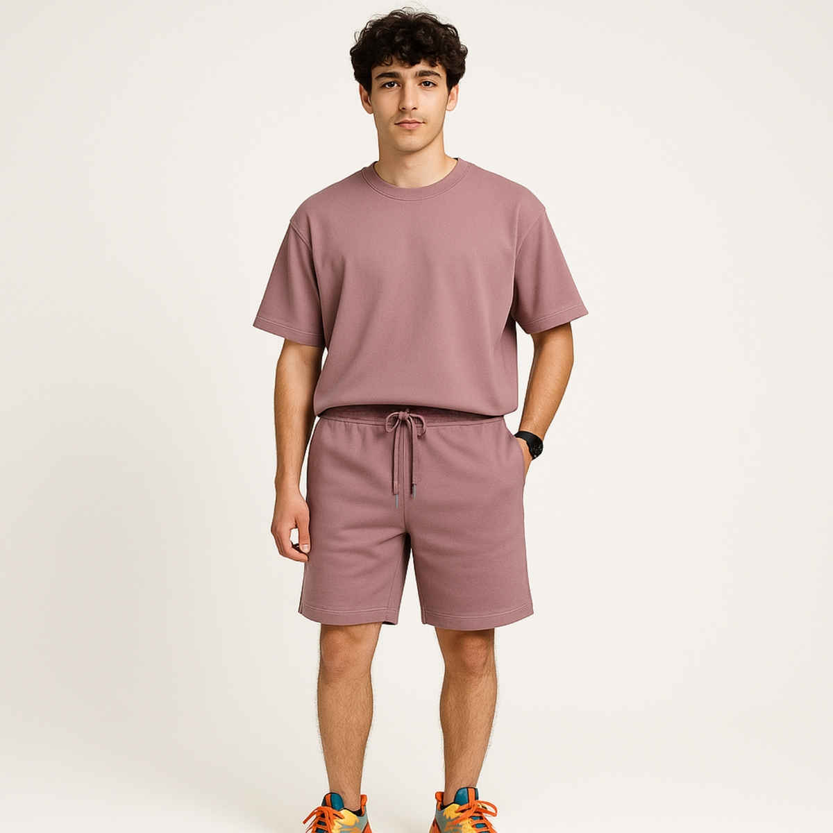 EQL Men s Pure Cotton Shorts | Dark mauve | XL